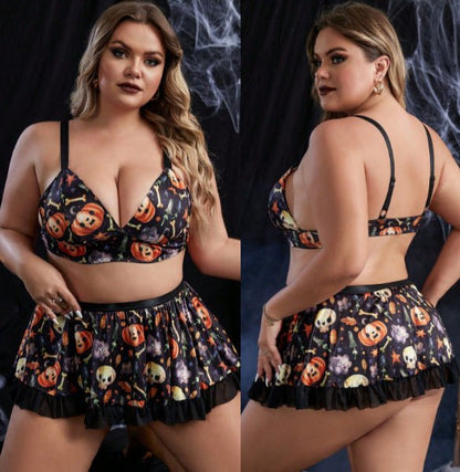 Plus Size Maid Costume Uniform Lingerie Set - Plus Size XL-4XL - View 6