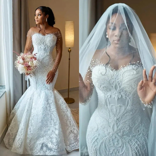 Plus Size Mermaid Wedding Dress - Plus Size XL-4XL - View 1