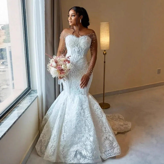 Plus Size Mermaid Wedding Dress - Plus Size XL-4XL - View 2