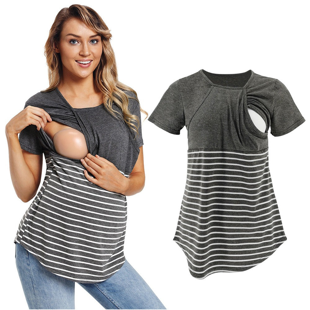 Plus size nursing and breastfeeding clothing for women