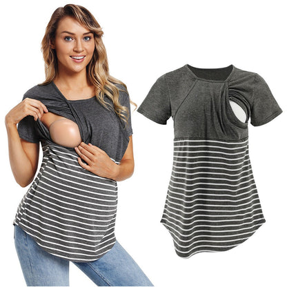 Plus size nursing and breastfeeding clothing for women