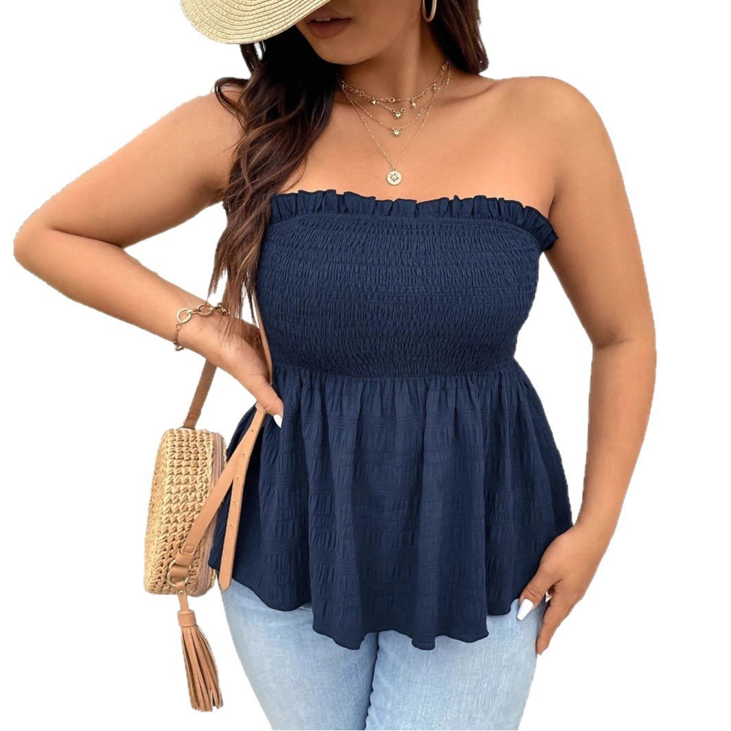 Plus Size Ruffled Off-Shoulder Top - Plus Size XL-4XL - View 5