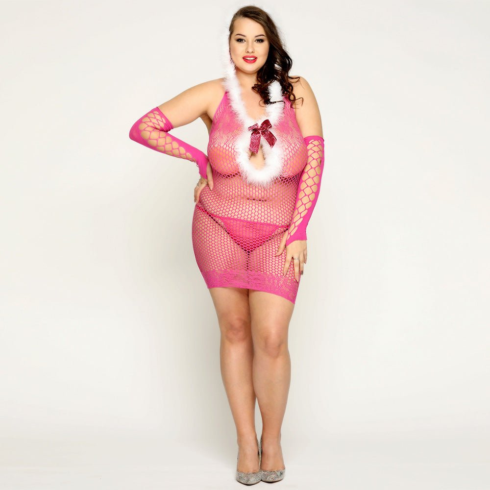Plus Size Sexy Christmas Cosplay Lingerie Set - Plus Size XL-4XL - View 3