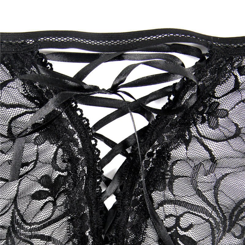 Plus Size Sexy Lace Lingerie Three-Piece Set - Plus Size XL-4XL - View 6