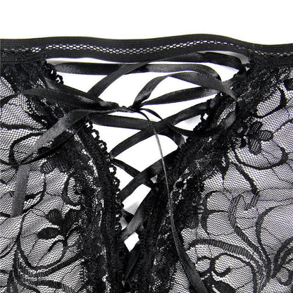Plus Size Sexy Lace Lingerie Three-Piece Set - Plus Size XL-4XL - View 6