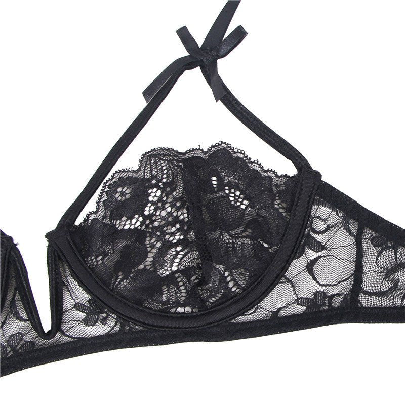 Plus Size Sexy Lace Lingerie Three-Piece Set - Plus Size XL-4XL - View 7