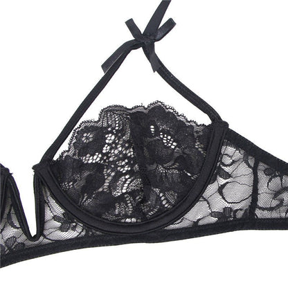 Plus Size Sexy Lace Lingerie Three-Piece Set - Plus Size XL-4XL - View 7