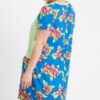 Short Sleeve Floral Blocked Midi Dress With Front Pocket Dresses