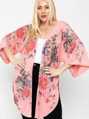 Floral Print, Long Body Cardigan outerwear