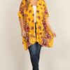 Plus Size Floral Print Kimono outerwear