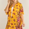 Plus Size Floral Print Kimono outerwear