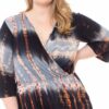 Tie Dye Wrap Plussize Romper Rompers