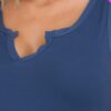 Plus Size Split Neckline Bodysuit Top Tops