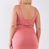 Plus Size Lite Mauve Sleeveless Scoop Neck Bodycon Cami Mini Dress Dresses