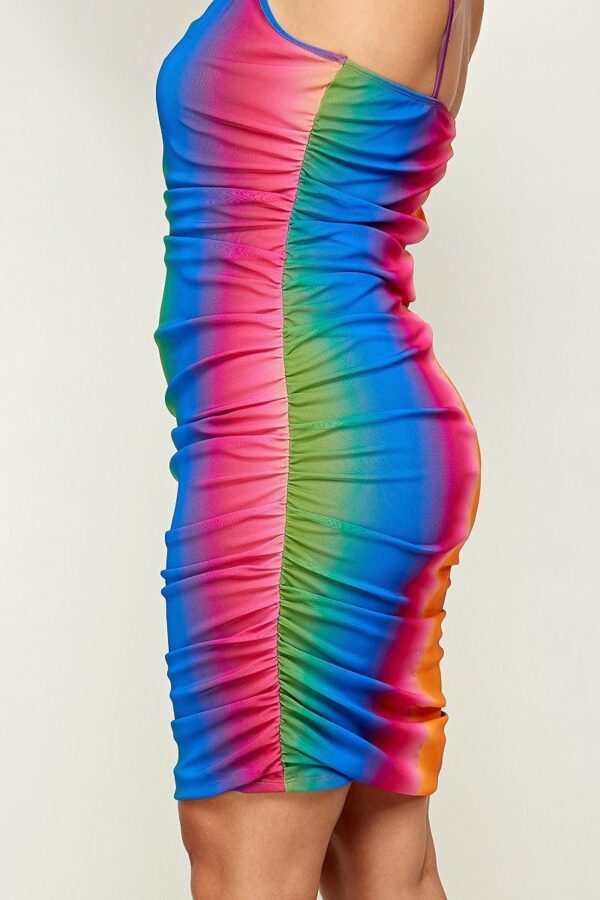 Plus Size Rainbow Ombre Print Cami Dress Dresses