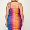 Plus Size Rainbow Ombre Print Cami Dress Dresses