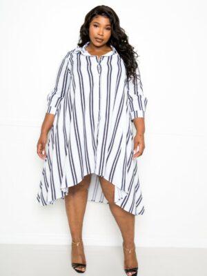 Stripe Shirt Dress Dresses