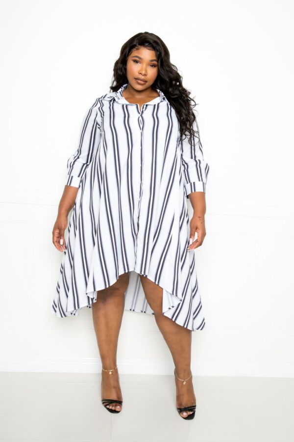 Stripe Shirt Dress Dresses