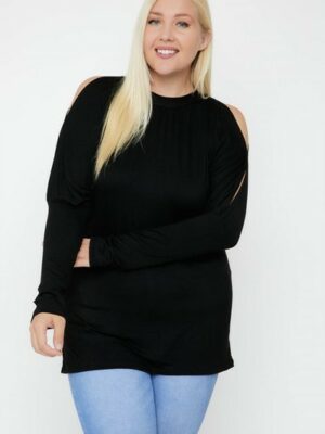 Long Sleeves Solid Top Tops