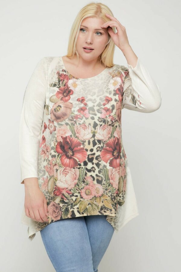 Geometric/tribal Sublimation Print Tunic Top Tops