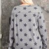 Plus Size Star Printed Poly Rayon Loose Fit Top Tops