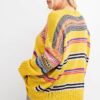 Plus Size Boho Patterned Knitted Sweater Pullover outerwear