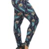 Plus Size Print, Full Length Leggings In A Slim Fitting Style With A Banded … Bottoms