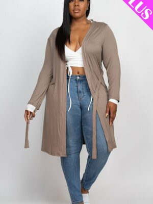 Long Sleeves Belted Cardigan outerwear