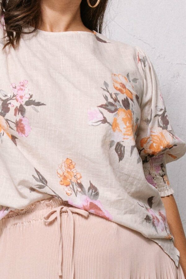 Floral Printed Woven Blouse Tops