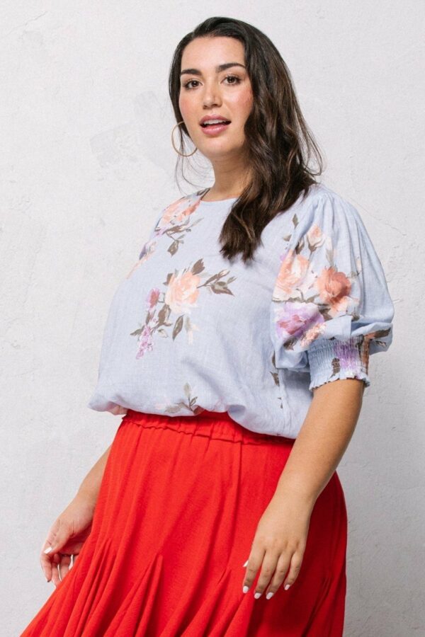 Floral Printed Woven Blouse Tops