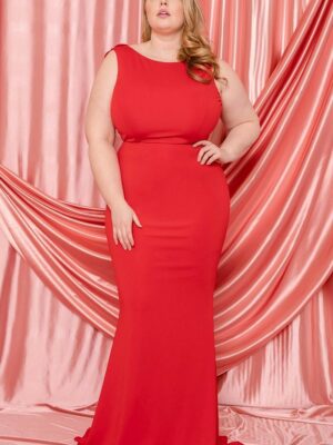 Ruffle Drapped Tail Plus Size Maxi Dress Dresses