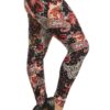 Multi-color Paisley Print, Banded, Full Length Leggings In A Fitted Style Wi… Bottoms