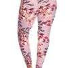 Plus Size Floral Print, Full Length Leggings In A Slim Fitting Style With A … Bottoms