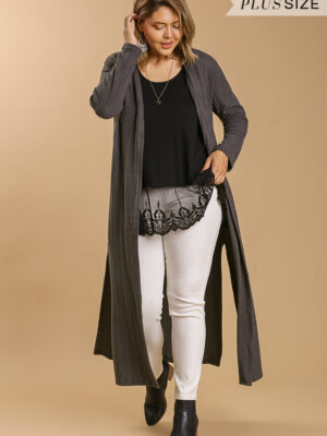 Open Front Long Body Cardigan outerwear