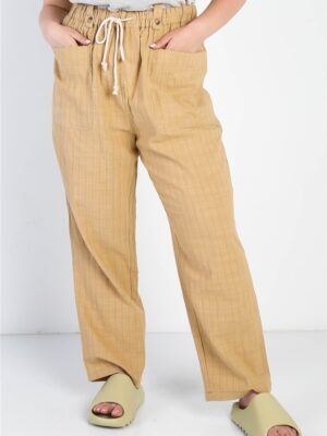 Plus Textured Two Pocket Pants Bottoms