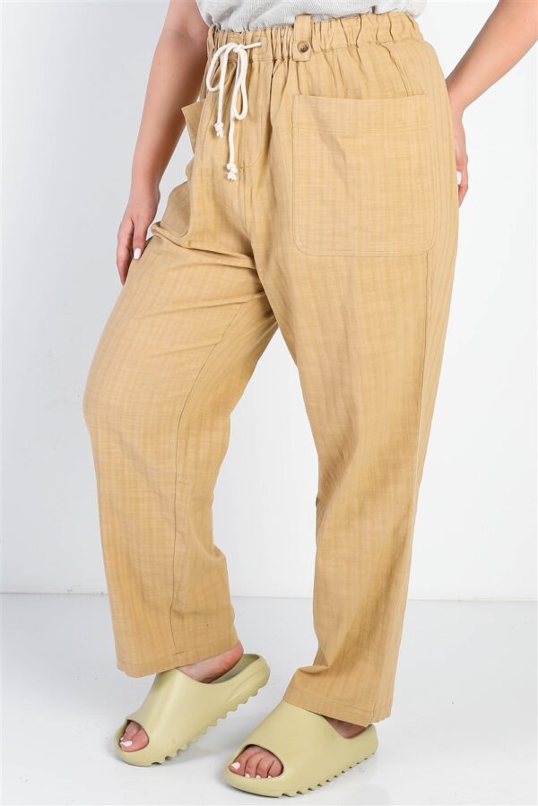 Plus Textured Two Pocket Pants Bottoms