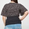 Plus Size Ditsy Floral Print Cropped Bolero Cardigan Tops