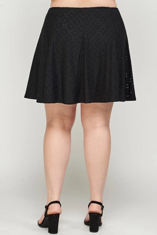 Plus Size, Knit Eyelet A-line Skirt Bottoms