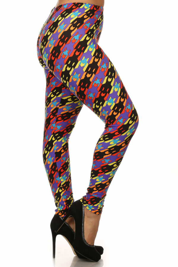 Print Full Length High Waist Bottoms