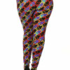 Print Full Length High Waist Bottoms