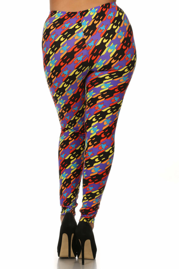 Print Full Length High Waist Bottoms