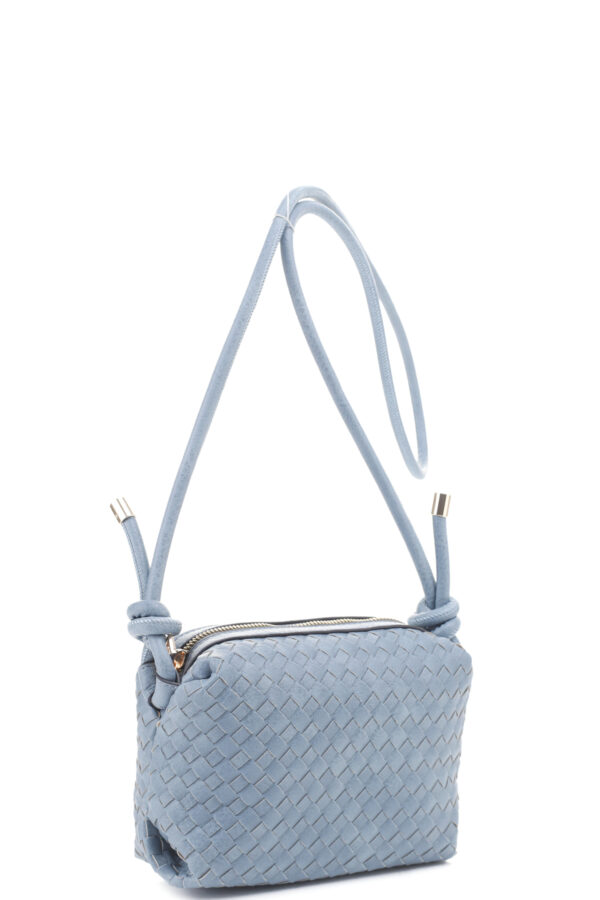 Braid Texture Zipper Crossbody Bag Handbags