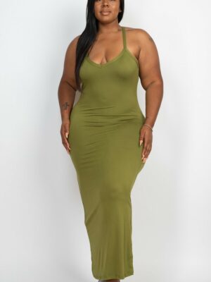 Plus Racer Back Maxi Dress Dresses