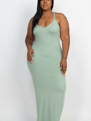 Plus Racer Back Maxi Dress Dresses