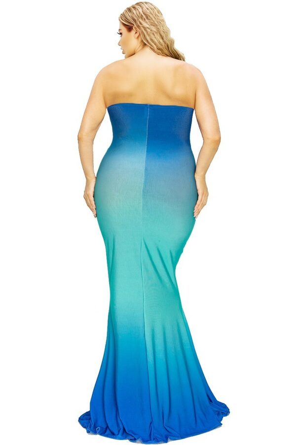 Plus hot summer gradient tube maxi dress Dresses