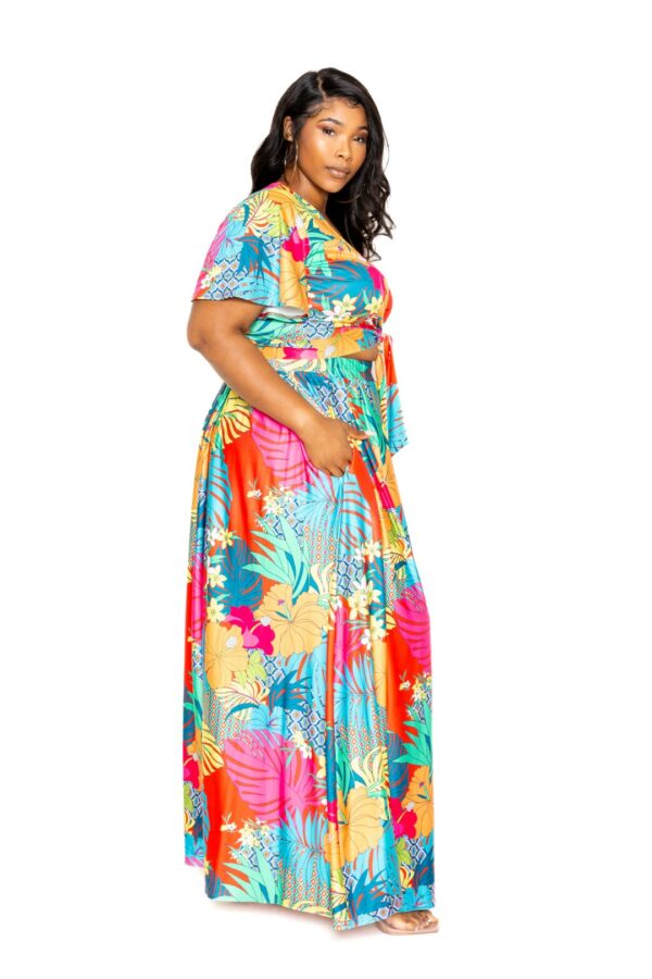 Tropical floral maxi skirt & top set Dresses