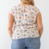 Plus Flower Print Ruched Top Tops