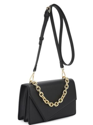 Smooth Plain Chain Link Crossbody Bag Handbags