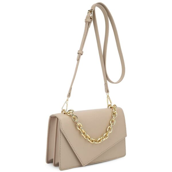 Smooth Plain Chain Link Crossbody Bag Handbags