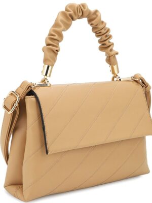 Fashion Smooth Pattern Wrinkle Handle Crossbody Bag Handbags